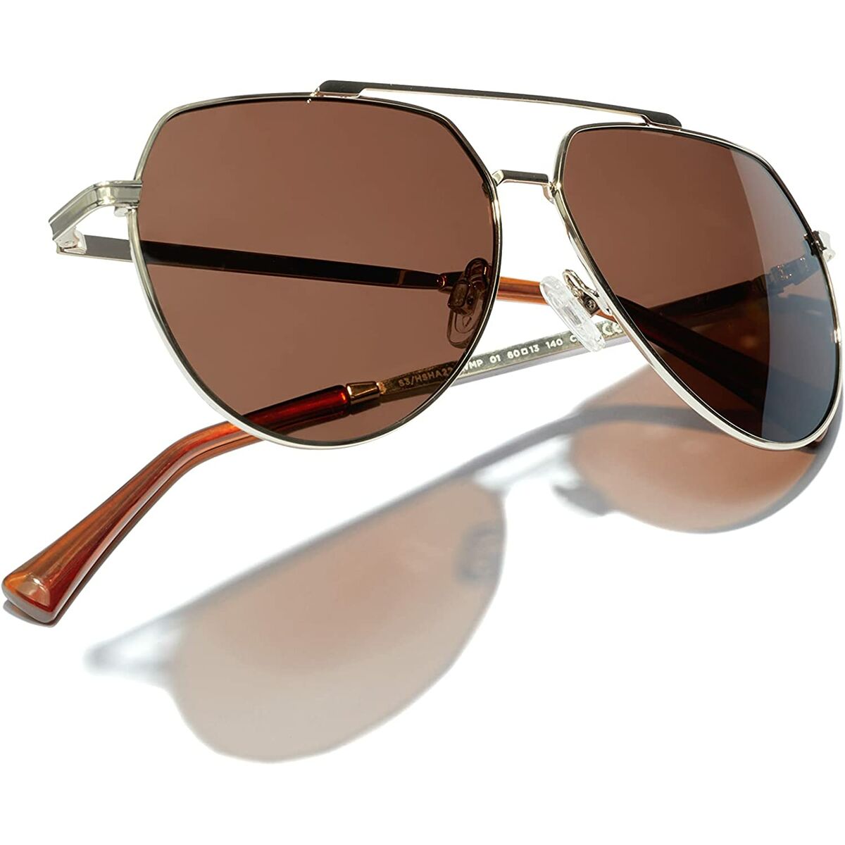 Hawkers Unisex-Sonnenbrille Hawkers Shadow Polarisiert Ø 60 Mm Gold Silberfarben Rotgold