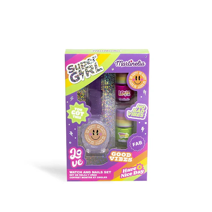 MARTINELIA MARTINELIA Super Girl Set mit Uhr und Nägeln Kosmetik Zubehör Nagelpflege