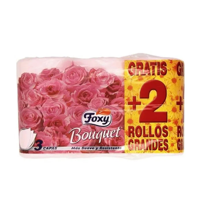 FOXY FOXY Foxy Bouquet Color Toilettenpapier 3-lagig 4 + 2 Rollen Kosmetik