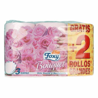 Foxy Bouquet parfümiertes Toilettenpapier 3-lagig 6 Rollen – Produktansicht