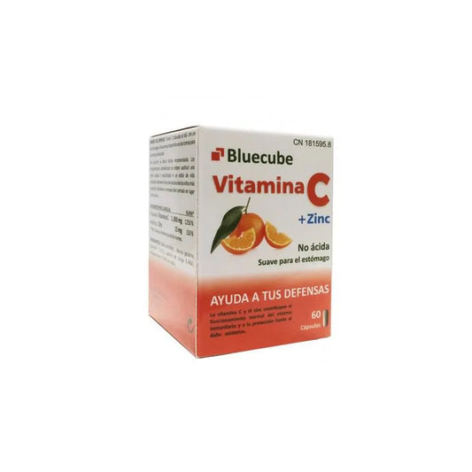 BLUECUBE BLUECUBE Vitamin C Zinc 60 Kapseln Nahrungsergänzungsmittel Kosmetik