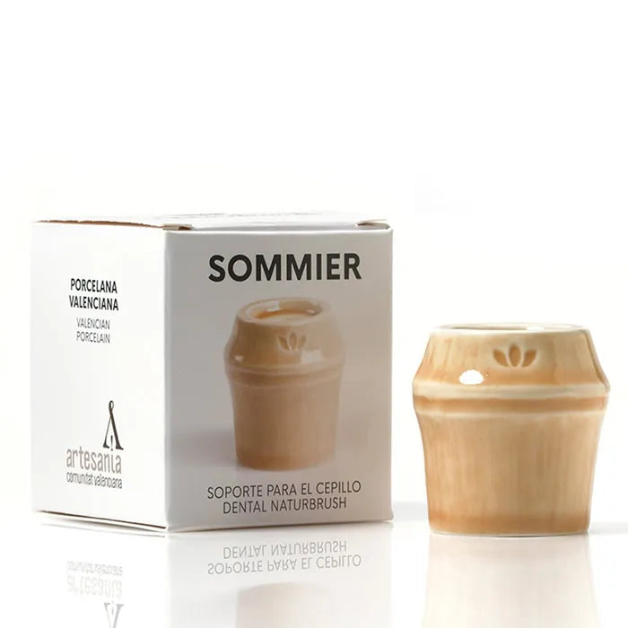 NATURBRUSH NATURBRUSH Sommier natürlicher Zahnbürstenhalter aus Holz für Bad und Reise Kosmetik