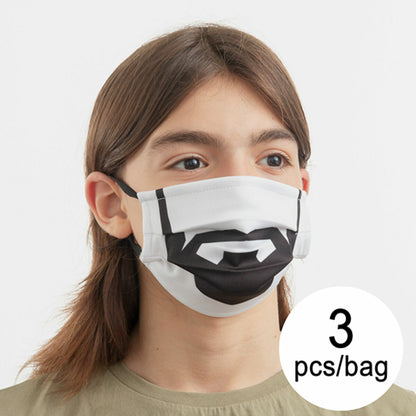 Luanvi wiederverwendbare Stoff-Hygienemaske Beard Grösse M im 3er-Set – Produktansicht