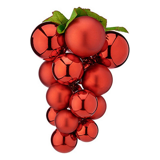 Weihnachtsbaumkugel Krist+ Rot Kunststoff Trauben klein