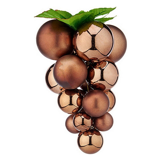 Weihnachtsbaumkugel Krist+ Braun Kunststoff Trauben klein