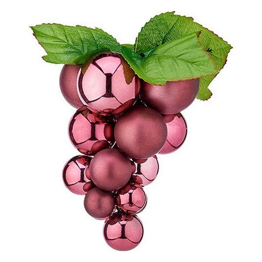 Weihnachtsbaumkugel Krist+ Rosa Kunststoff Trauben klein