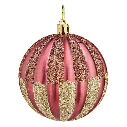 Weihnachtsbaumkugel Krist+ 00862 Rosa PVC Kunststoff Ø 8 cm 6 Stück