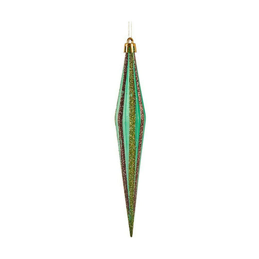 Weihnachtsschmuck Krist+ Rot grün Gold 3 x 8,5 x 19 cm gedehnt