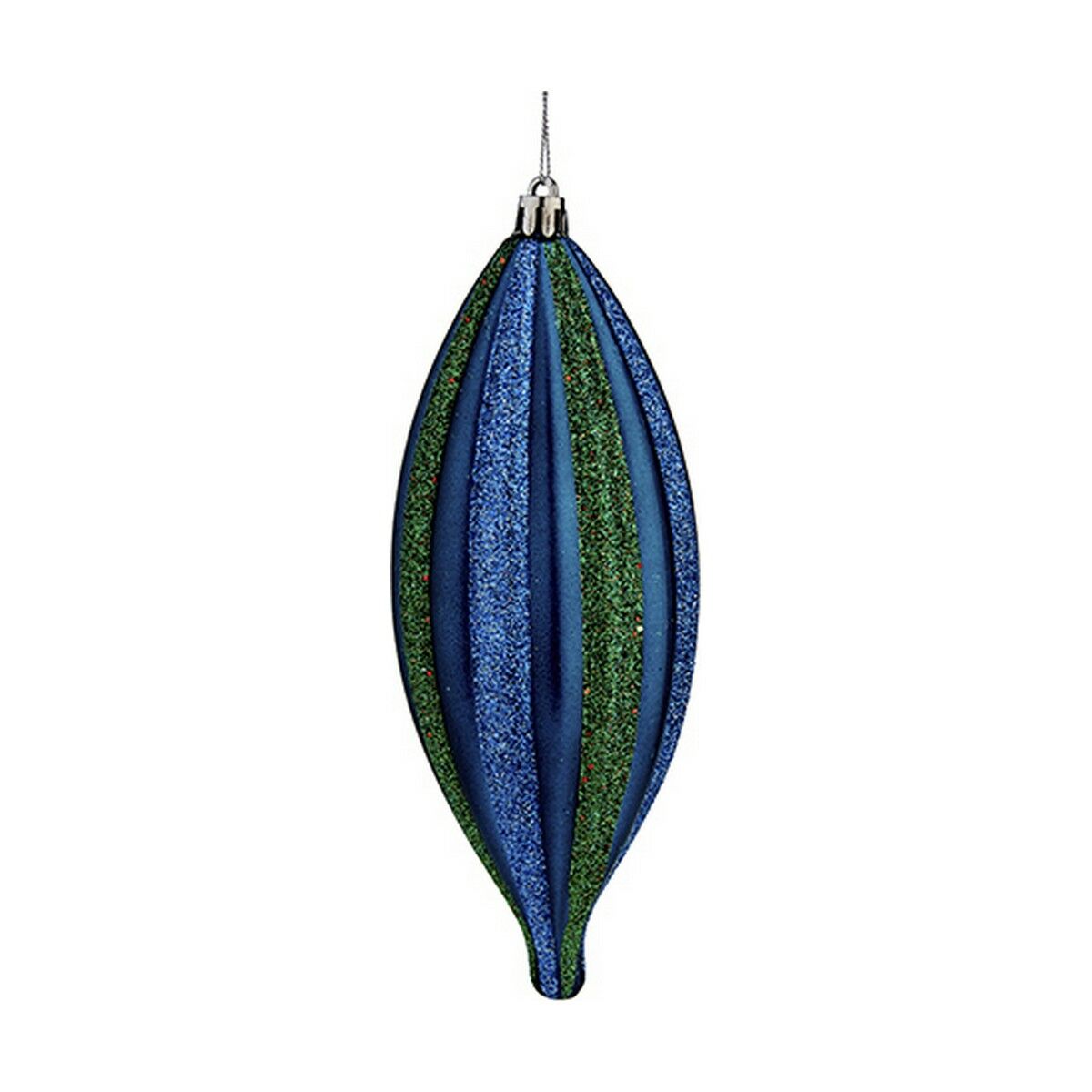 Weihnachtsschmuck Krist+ Blau grün PVC 8,5 x 3,5 x 19 cm gedehnt