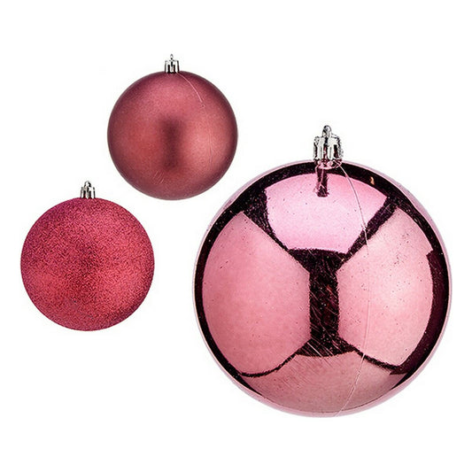 Weihnachtsbaumkugeln Krist+ Rosa Kunststoff Ø 10 cm 6 Stück