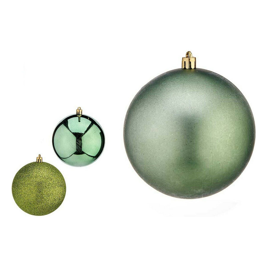 Grüne Krist+ Weihnachtsbaumkugeln aus Kunststoff, Ø 10 cm, 6 Stück