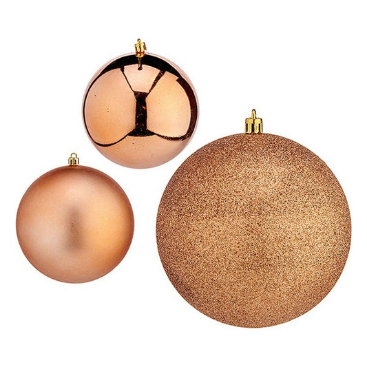 Weihnachtsbaumkugeln Krist+ Kupfer Kunststoff Ø 10 cm 6 Stück