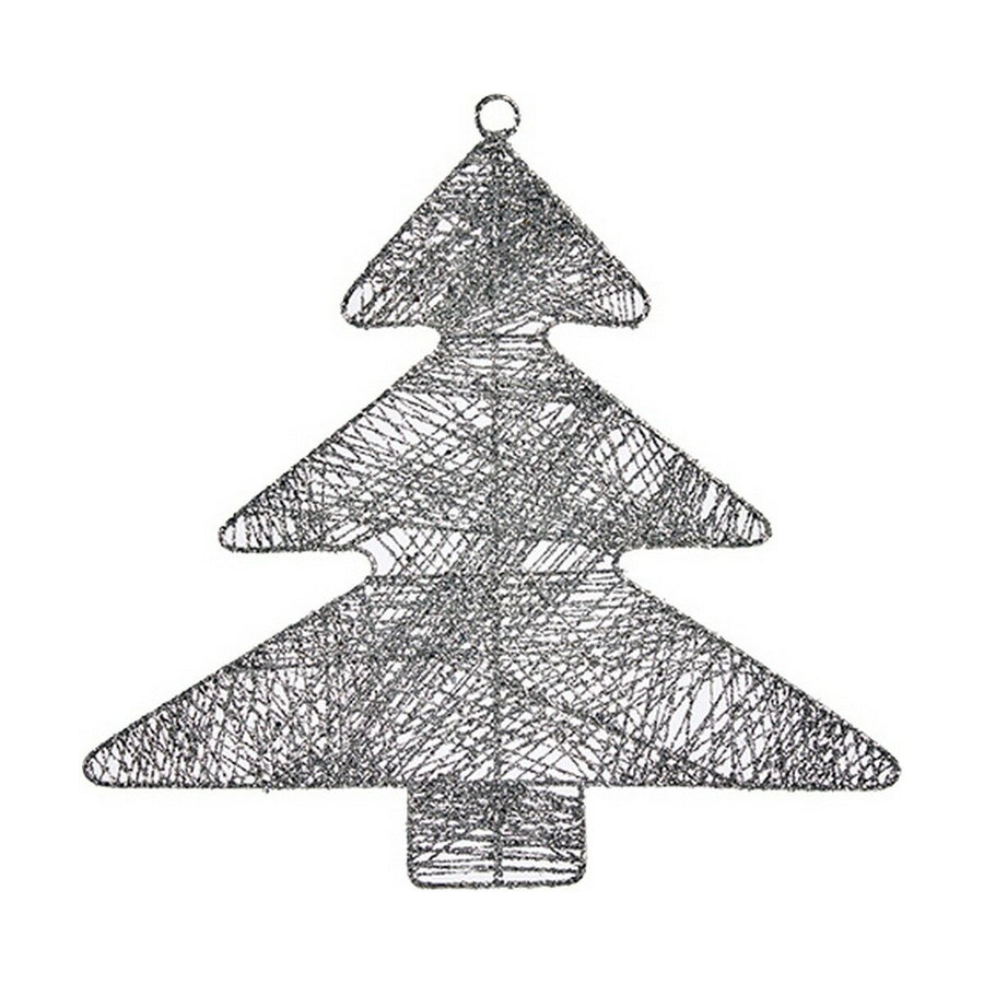Weihnachtsschmuck Krist+ Silberfarben Metall Kunststoff Weihnachtsbaum 36,7 x 0,2 x 37,5 cm
