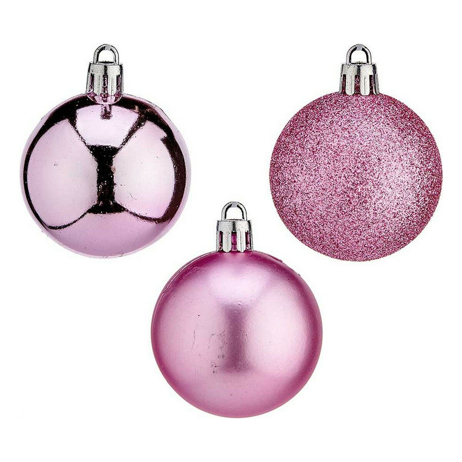 Rosa Weihnachtsbaumkugel Krist+ aus Kunststoff, Ø 5 cm