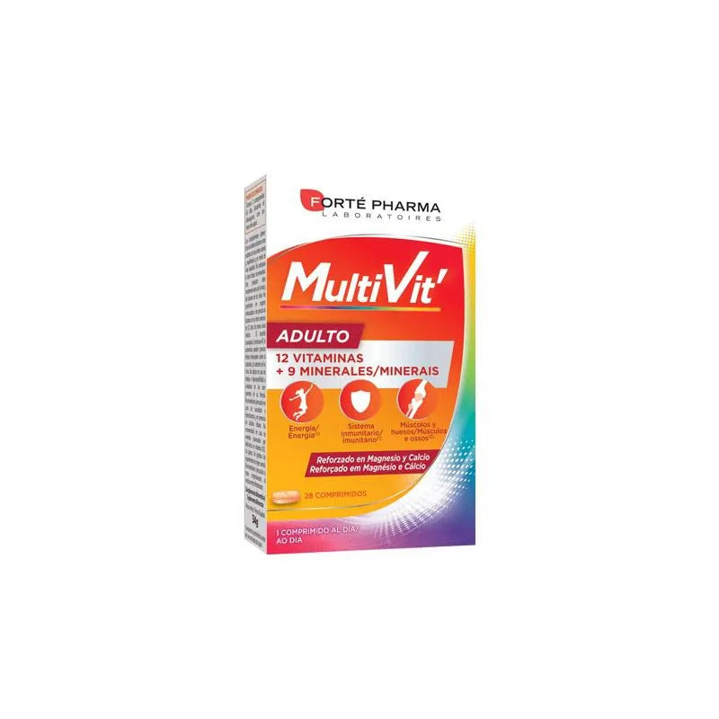 FORTÉ PHARMA Energy Multivit Multivitamin Komplex für Erwachsene 28 Tabletten Kosmetik