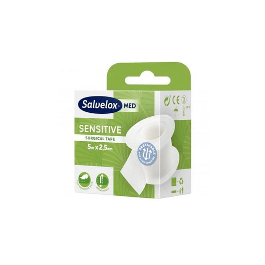 SALVELOX SALVELOX Hypoallergenes Pflasterband 5 Meter x 2,5 cm Kosmetik