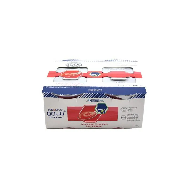 MERITENE MERITENE Nestle Resource Agua Gelificada Granatapfel Geschmack 4 x 125 g Gelée Kosmetik