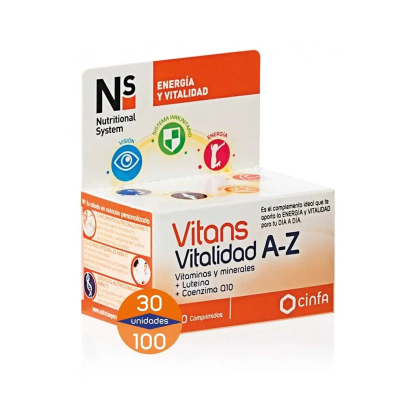 NS NS Vitans Vitalität A-Z 30 Tabletten Nahrungsergänzung Kosmetik