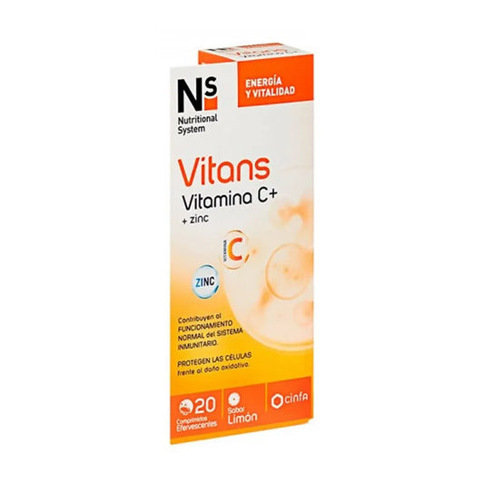 NS NS Vitans Vitamin C + Zink Brausetabletten 20 Stück Zitronengeschmack Kosmetik