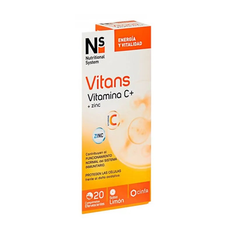 NS NS Vitans Vitamin C + Zink Brausetabletten 20 Stück Zitronengeschmack Kosmetik