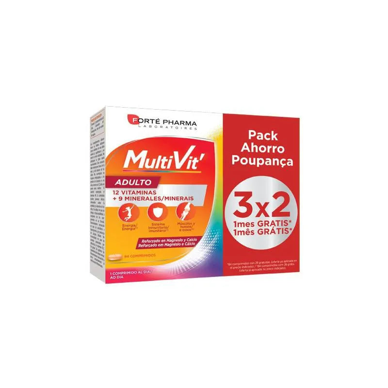 FORTÉ PHARMA FORTÉ PHARMA Energy Multivit Multivitamin für Erwachsene 84 Tabletten Kosmetik