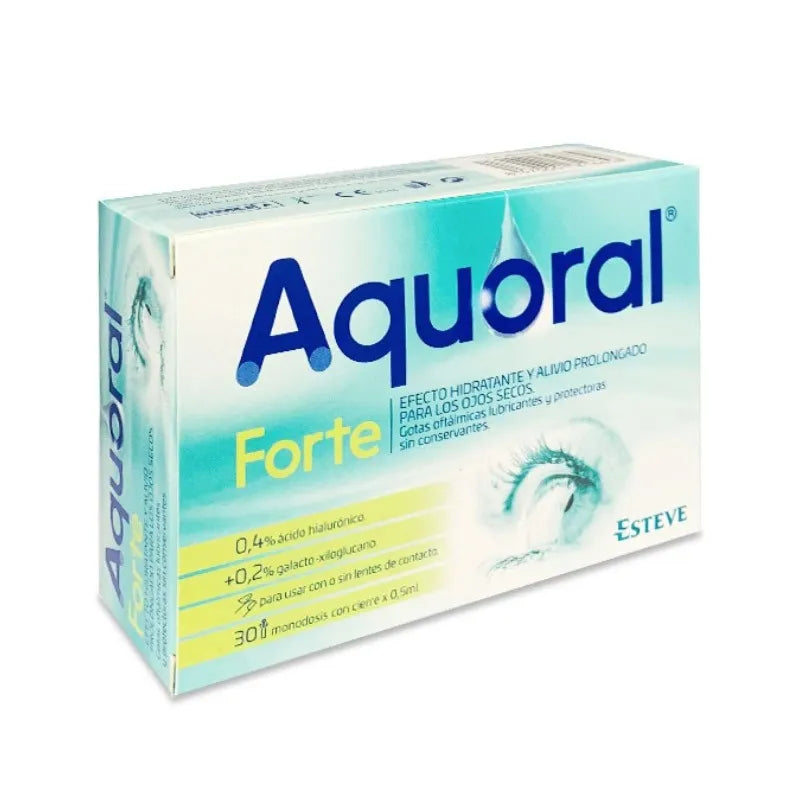 ESTEVE ESTEVE Aquoral Forte Augentropfen Hyaluronsäure 0,4% 30 Einzeldosen Kosmetik
