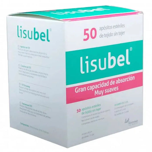 LISUBEL LISUBEL 50 sterile Stoffpflaster 10 x 10 cm Pflasterverband Hautschutz Kosmetik