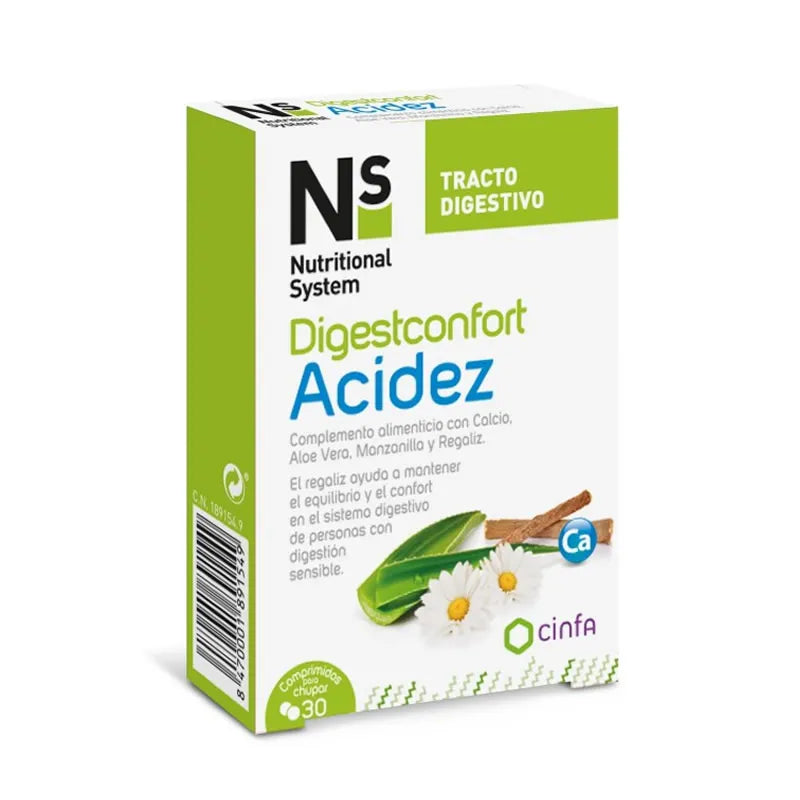 NS NS Verdauungskomfort Säure 30 Tabletten Nahrungsergänzung für den Magen Kosmetik