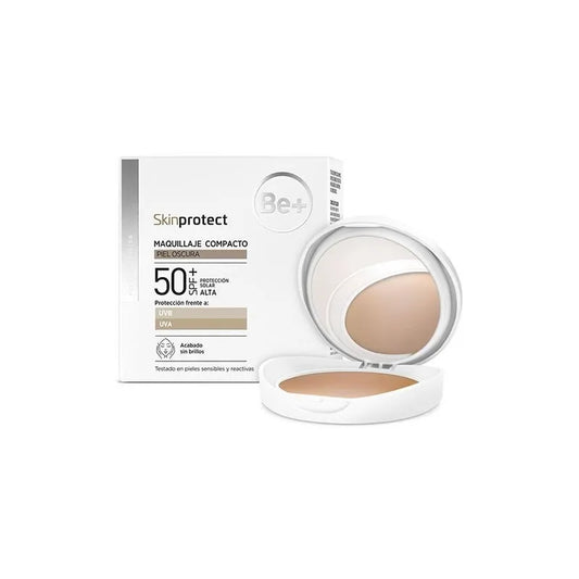 BE+ BE+ Skin Protect Compact Make-up Dark Skin SPF50 Kompaktpuder mit hohem Lichtschutzfaktor