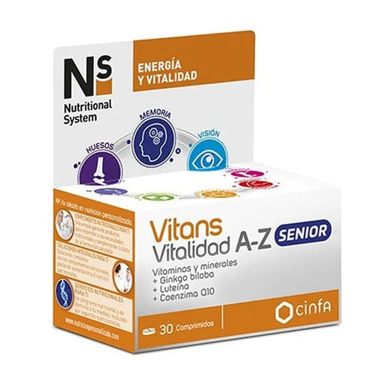 NS NS Vitans Vitalität A-Z Senior 30 Tabletten Nahrungsergänzungsmittel Kosmetik