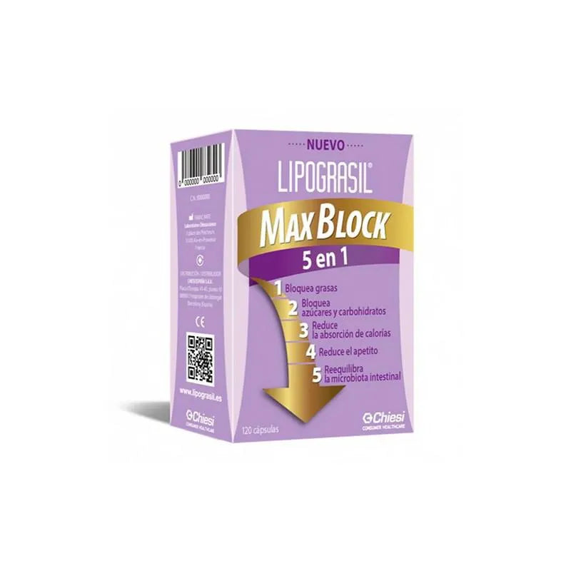 LIPOGRASIL LIPOGRASIL Lipograsil Max Block 5 in 1 120 Kapseln Nahrungsergänzung Kosmetik
