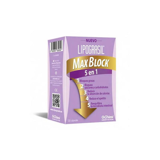LIPOGRASIL LIPOGRASIL Lipograsil Max Block 5 in 1 120 Kapseln Nahrungsergänzung Kosmetik