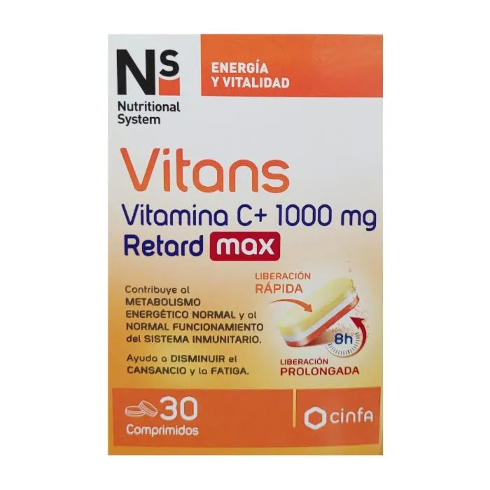 NS NS Vitans Vitamin C+ 1000 mg Retard Max 30 Tabletten Nahrungsergänzung Kosmetik