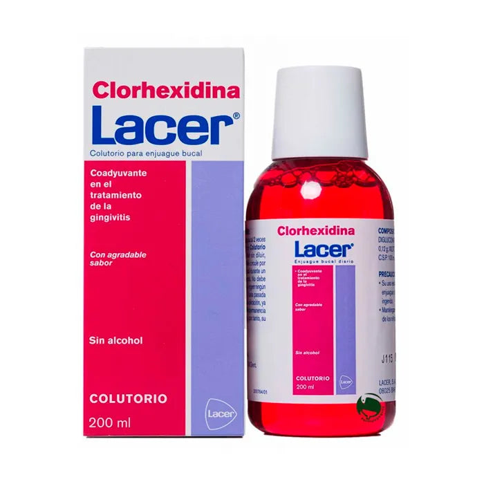 LACER LACER Chlorhexidin Mundspülung 200 ml antibakterielle Mundspülung Conditioner