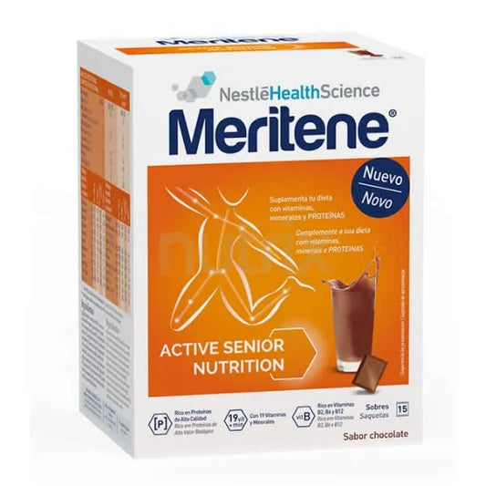 MERITENE MERITENE Batidos Schokolade 15 Beutel Nahrungsergänzung Kosmetik