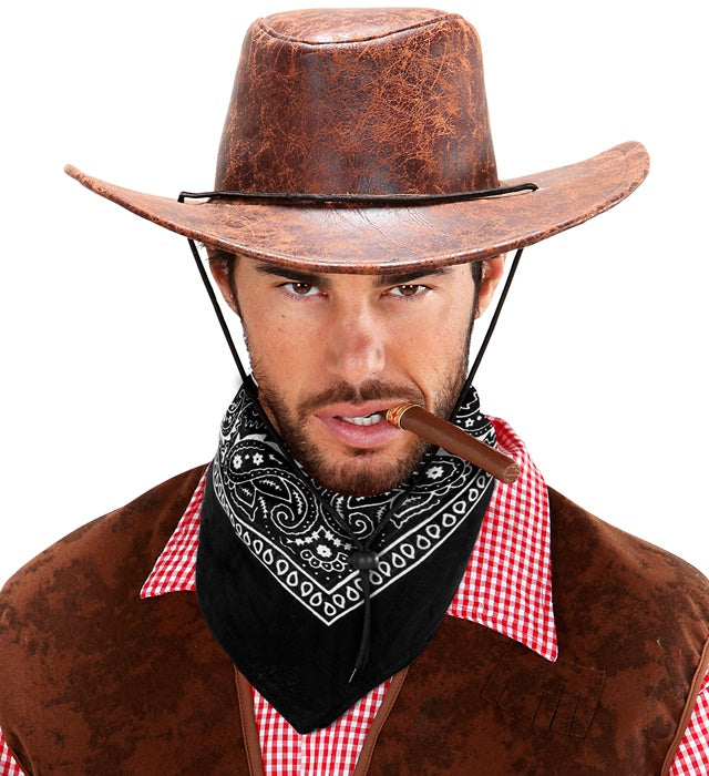 Schwarzes Bandana aus Baumwolle 55x55 cm