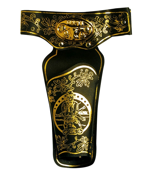 Deluxe Cowboypistolenholster in braun mit Western-Design