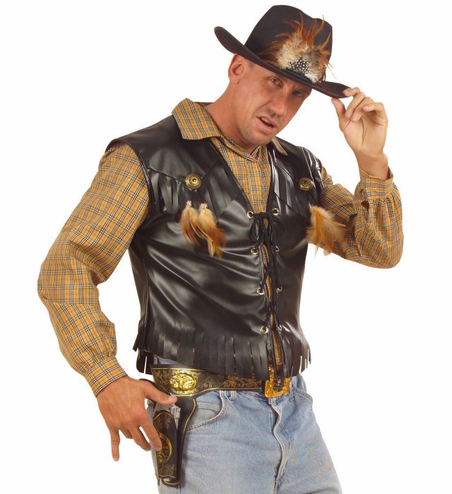 Deluxe Cowboypistolenholster in braun mit Western-Design