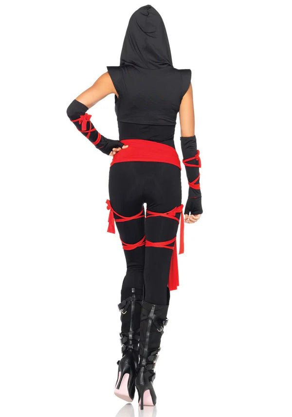 Tödlicher Ninja- Catsuit Kostüm für Damen