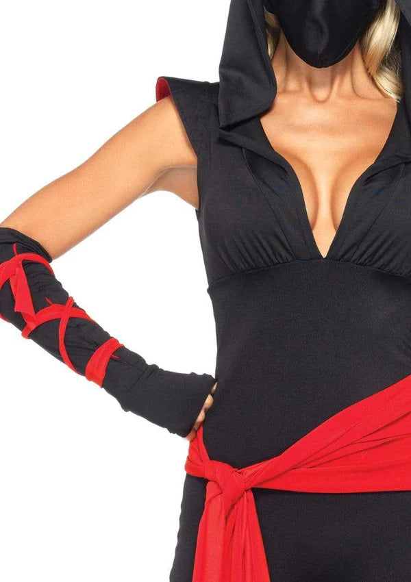 Tödlicher Ninja- Catsuit Kostüm für Damen