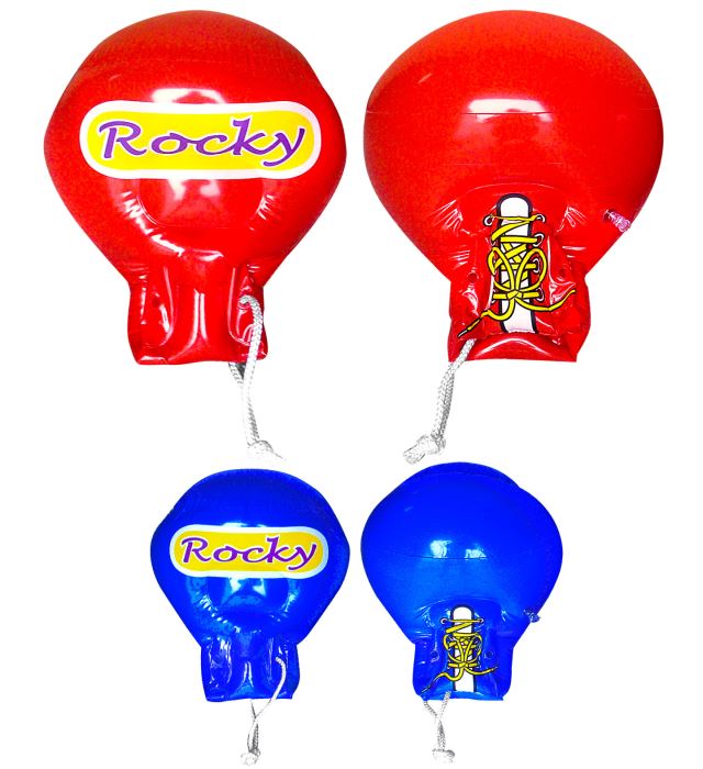 Aufblasbare Boxhandschuhe 32 cm in Rot als Fasnacht Kostümzubehör