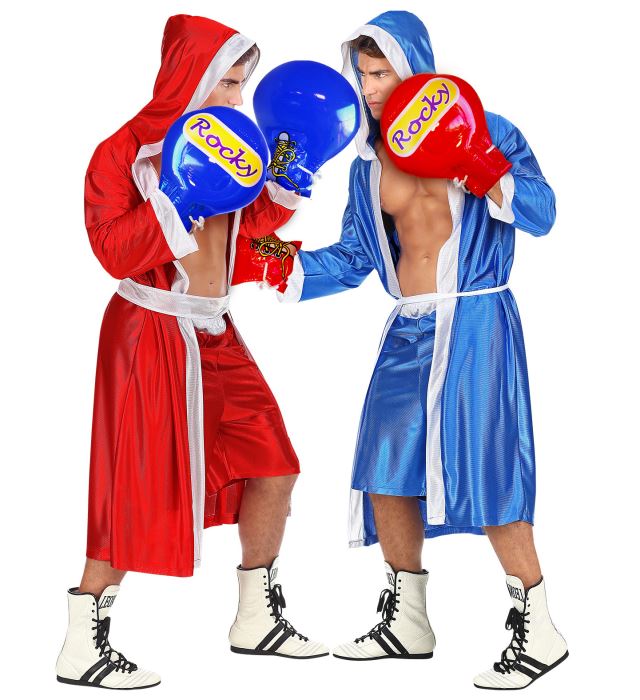 Aufblasbare Boxhandschuhe 32 cm in Rot als Fasnacht Kostümzubehör