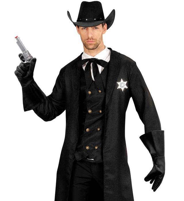Schwarze Kunstleder-Handschuhe passend zu Piratenkostüm und Fasnacht