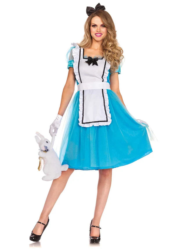 Fasnacht24 Klassisches Alice Kostüm für Frauen Blau,Weiss – Produktansicht