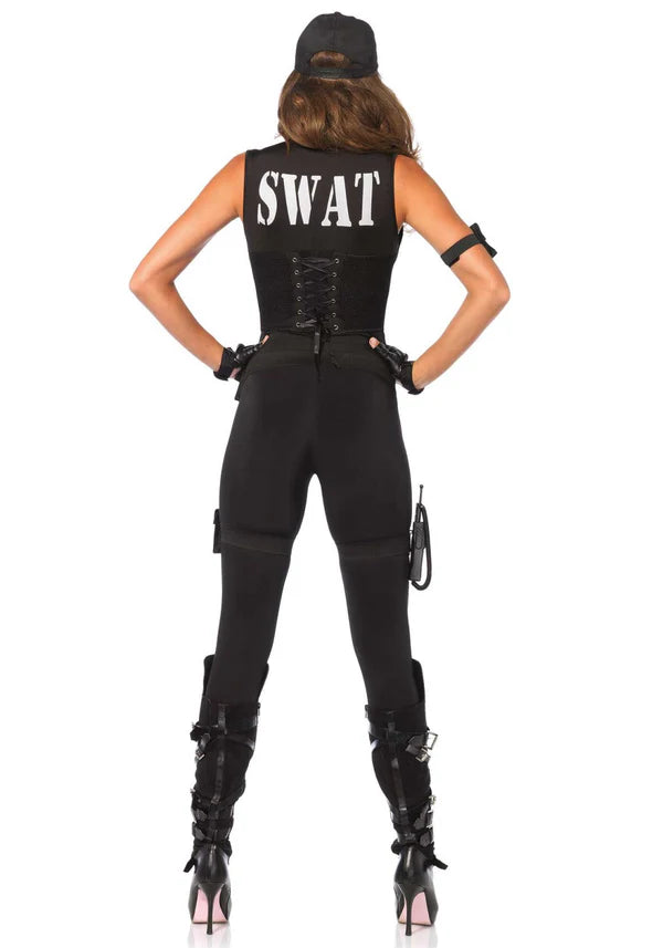 Deluxe SWAT Commander Catsuit Polizei Kostüm für Frauen