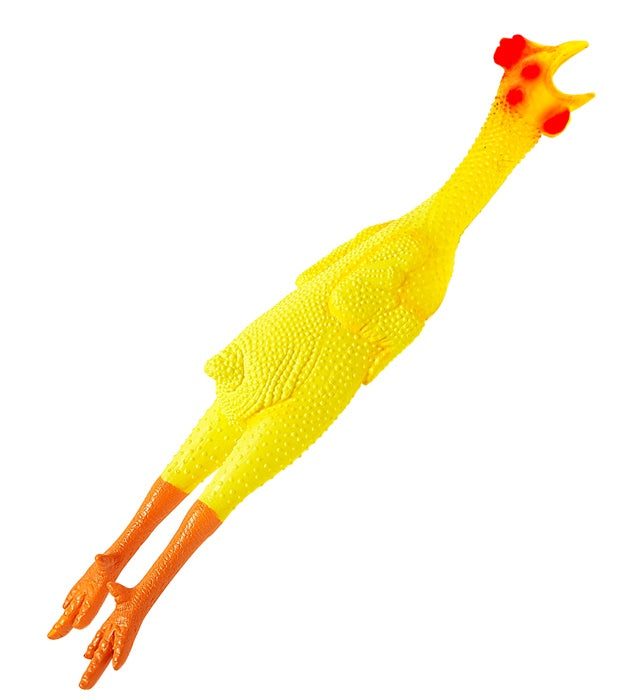 Lustiges 50 cm grosses Gummi-Huhn für Fasnacht und Karneval