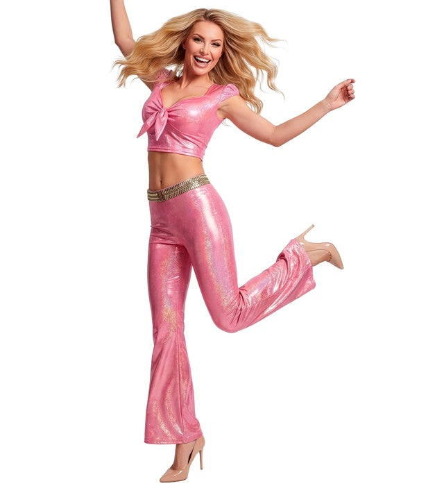 Holografisches rosa Fasnachts-Accessoire mit Schleife