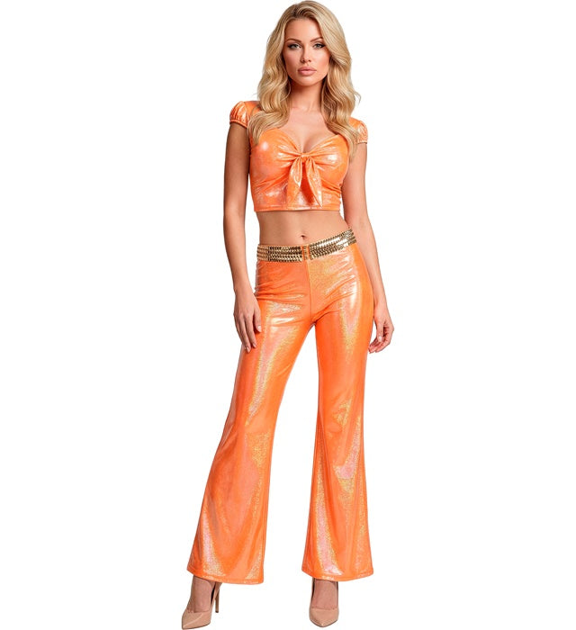 Holographisches orangefarbenes Fasnacht-Accessoire mit Schleife