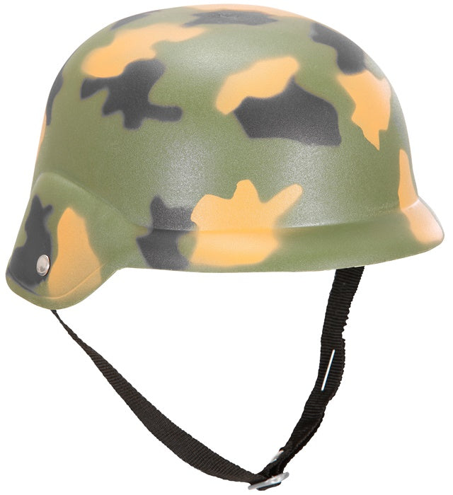 Solider Soldatenhelm aus Hartplastik für Fasnacht und Karneval