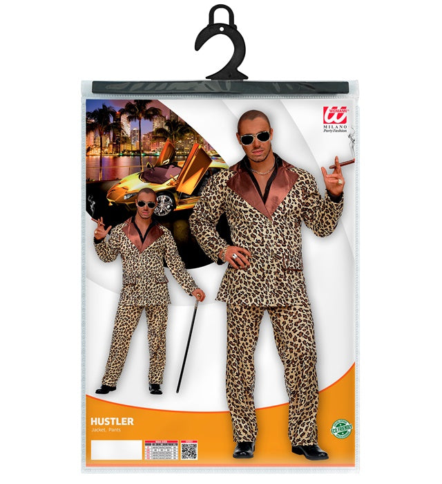 HUSTLER Kostüm-Set mit schwarzem Jackett und Hose für Fasnacht